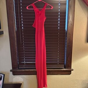 Elegant Red Sleeveless jumpsuit